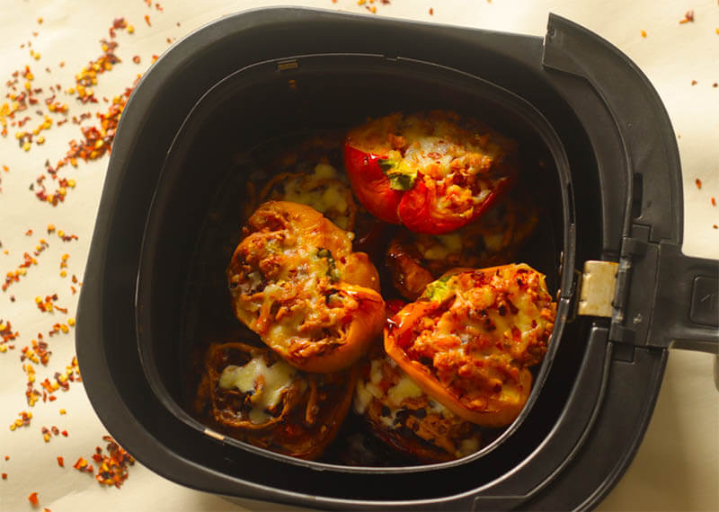 how to reheat frozen stuffed peppers in air fryer