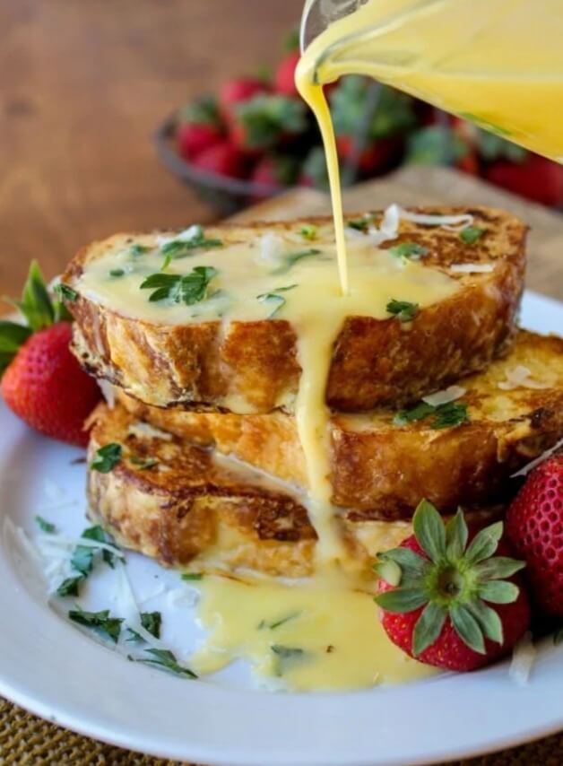 Savory Parmesan French Toast with Hollandaise Sauce Recipe