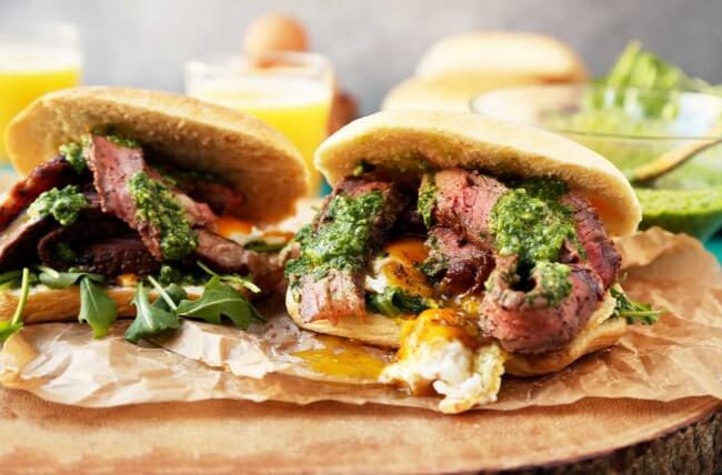 Steak and Egg Breakfast Sandwiches Recipe