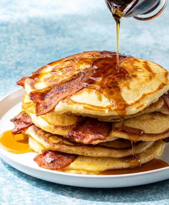 Fluffy Bacon Pancakes Recipe