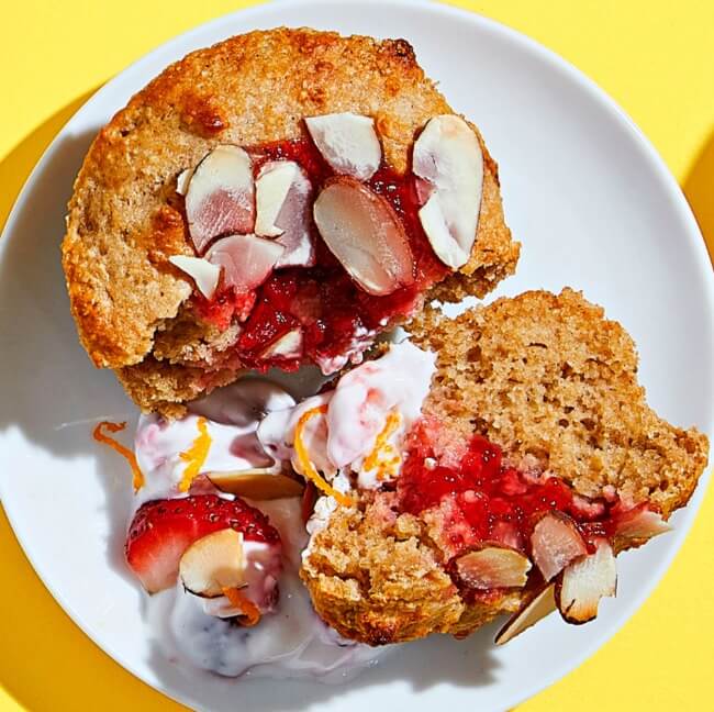 Strawberry-Orange Breakfast Cakes recipe