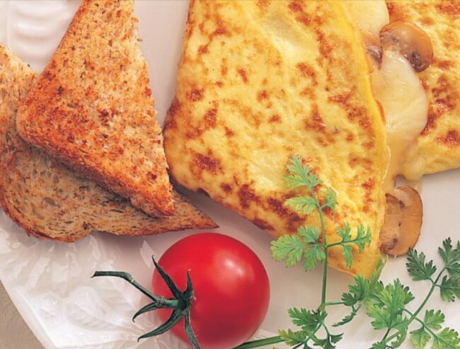 Cheese & Vegetable Omelettes recipe