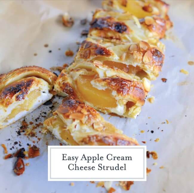 Easy Apple Cream Cheese Strudel recipe