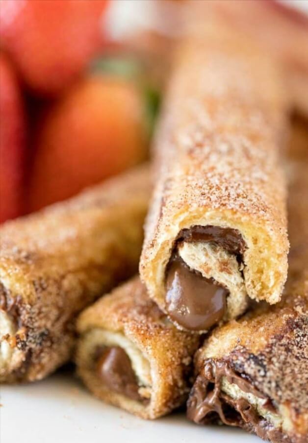 NUTELLA FRENCH TOAST ROLL-UPS recipe