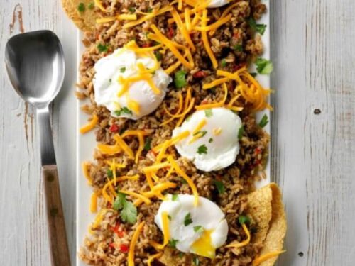 Mexican Rice with Poached Eggs recipe