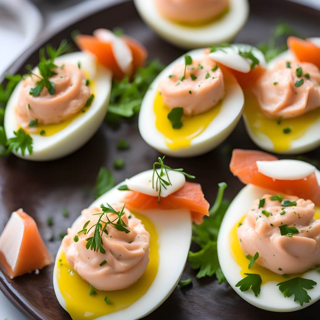 Smoked-Salmon Deviled Eggs Recipe