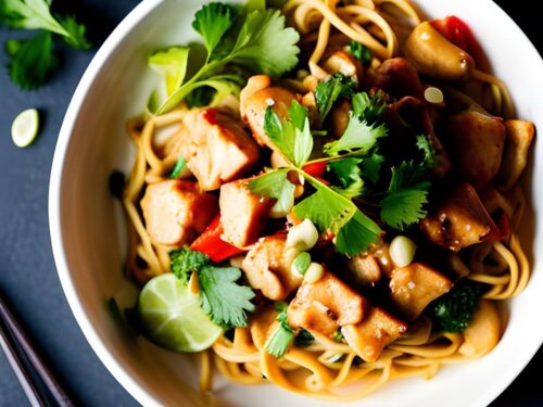 Thai Chicken Satay Noodle Bowls Recipe