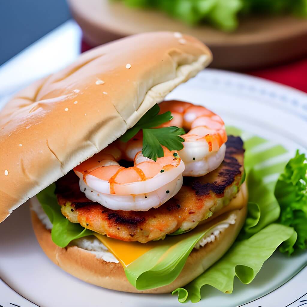 What is a shrimp burger made of