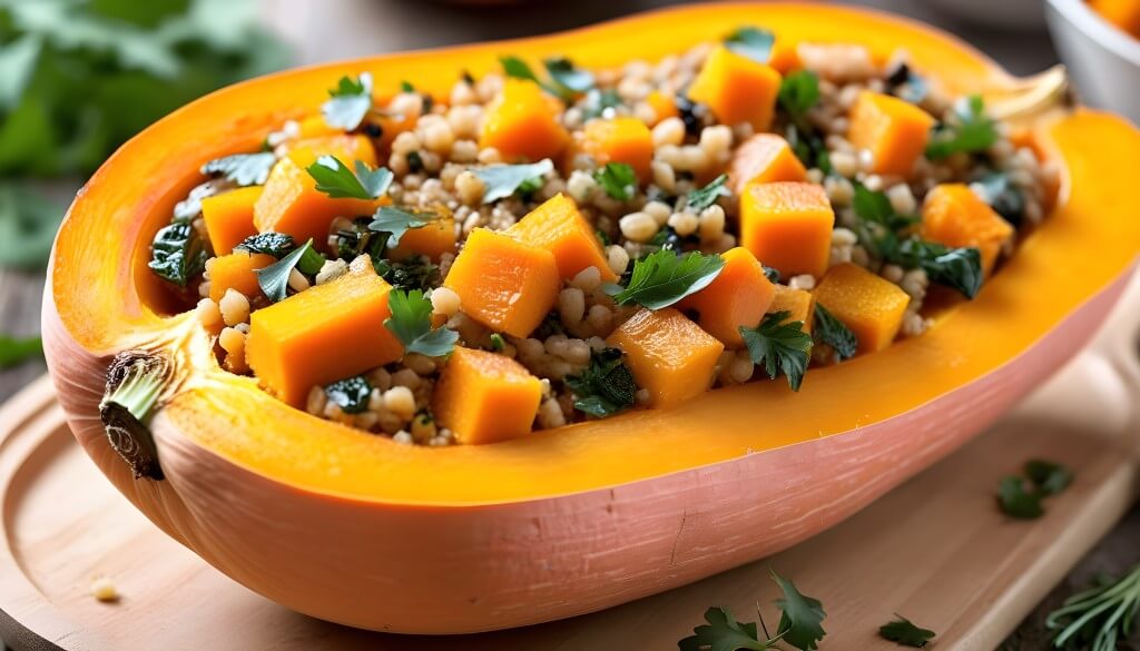 What flavors go well with butternut squash
